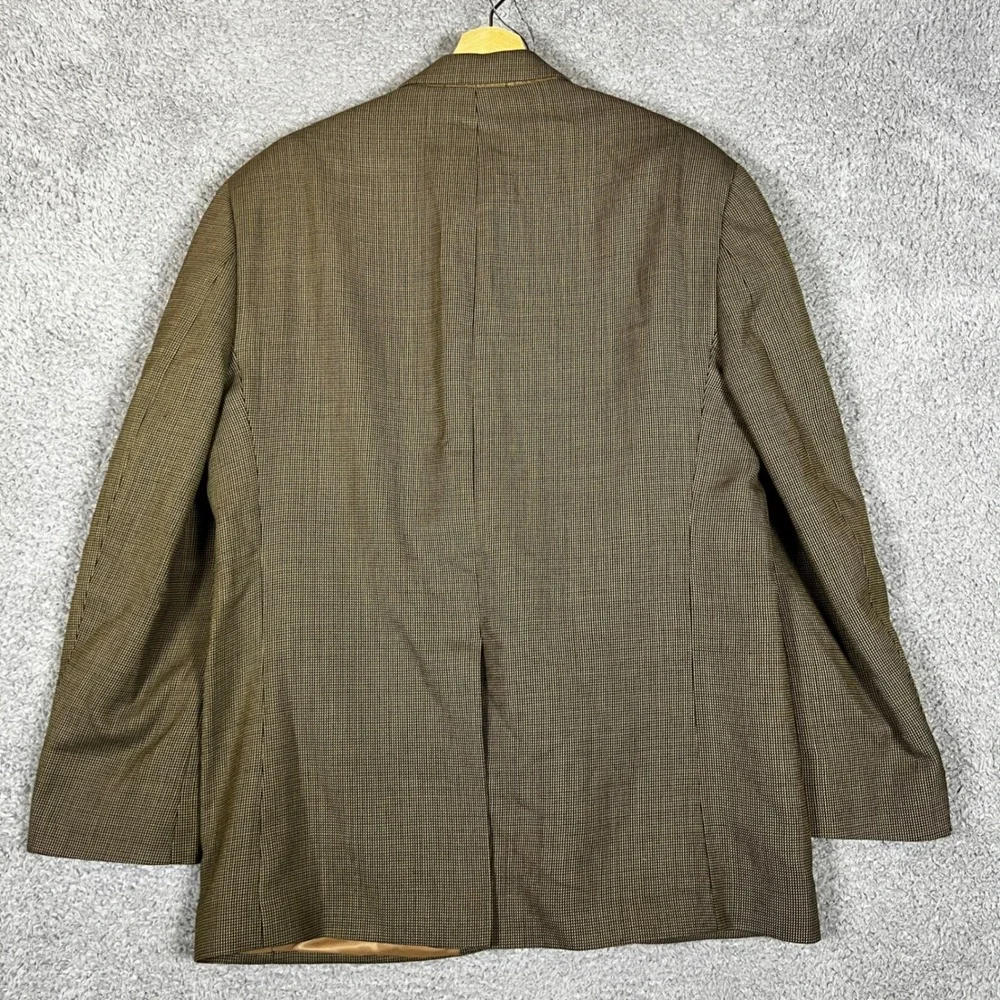 Ralph Lauren Sport Coat Mens 42R Brown Glen Plaid Blazer Business Office Meeting